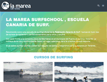 Tablet Screenshot of lamareasurfschool.com